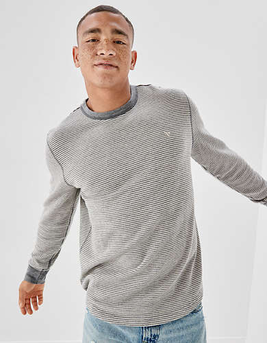 AE Super Soft Long-Sleeve Striped Thermal Shirt