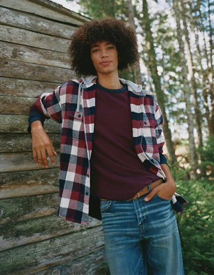 AE Super Soft Long-Sleeve Striped Thermal Shirt