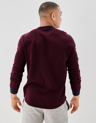 Мужские рубашки American Eagle AE Super Soft Long-Sleeve Striped Thermal Shirt — фото 3