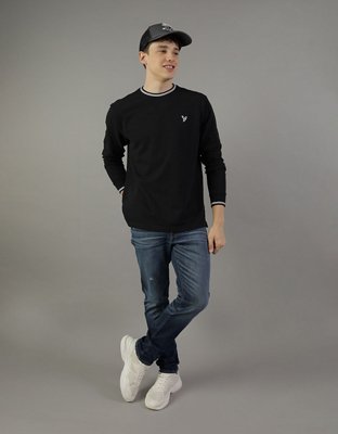 AE Long-Sleeve Pique T-Shirt