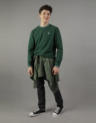 AE Long-Sleeve Pique T-Shirt