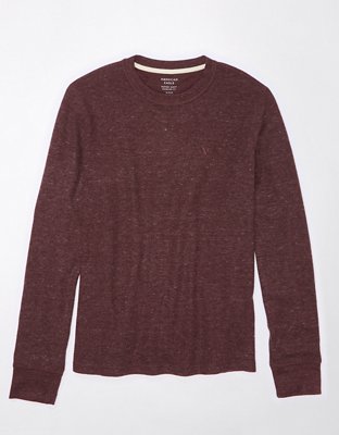 Maroon thermal clearance shirt