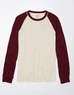 AE Lived-In Raglan Long-Sleeve Thermal T-Shirt