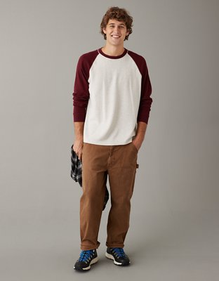 AE Lived-In Raglan Long-Sleeve Thermal T-Shirt
