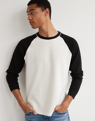 Heavy Thermal Raglan Tall Long Sleeve Shirt in Black M / Extra Tall / Black