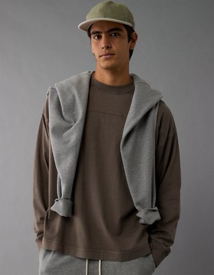 Мужские футболки American Eagle AE Long-Sleeve Heavyweight T-Shirt — фото 5