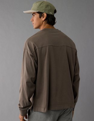 Мужские футболки American Eagle AE Long-Sleeve Heavyweight T-Shirt — фото 4