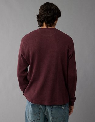 Мужские футболки American Eagle AE Long-Sleeve Waffle Thermal T-Shirt — фото 2