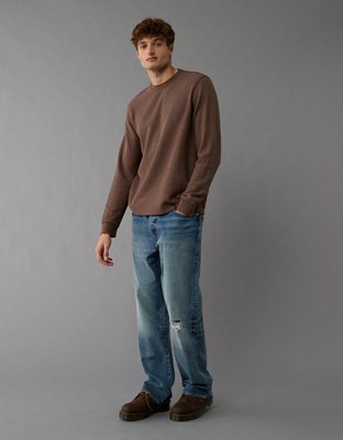 Мужские футболки American Eagle AE Long-Sleeve Ribbed Thermal T-Shirt — фото 5