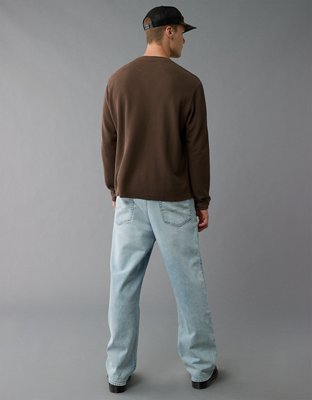 Мужские футболки American Eagle AE Long-Sleeve Washed Thermal T-Shirt — фото 2