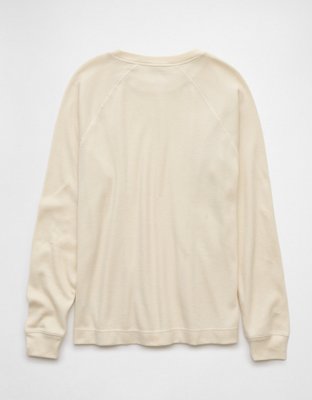 Мужские футболки American Eagle AE Long-Sleeve Raglan Thermal T-Shirt — фото 4