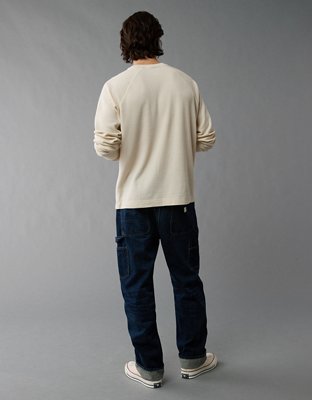 Мужские футболки American Eagle AE Long-Sleeve Raglan Thermal T-Shirt — фото 2