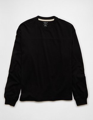 AE Long-Sleeve Boxy Sueded Jersey T-Shirt