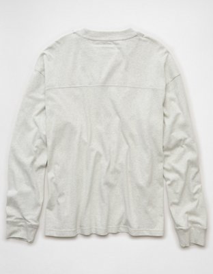 AE Long-Sleeve Boxy Sueded Jersey T-Shirt