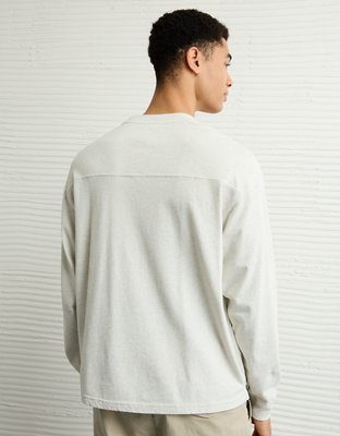 AE Long-Sleeve Boxy Sueded Jersey T-Shirt