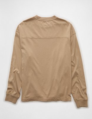 AE Playera Recta Manga Larga de Gamuza de Fútbol Americano