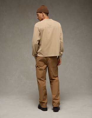 AE Playera Recta Manga Larga de Gamuza de Fútbol Americano