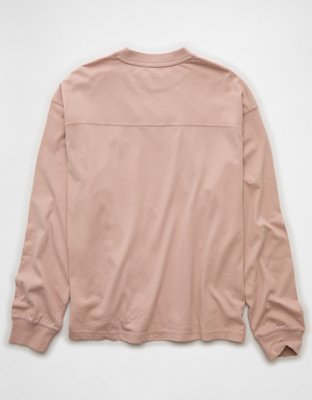 AE Sueded Long Sleeve Boxy Football T-Shirt