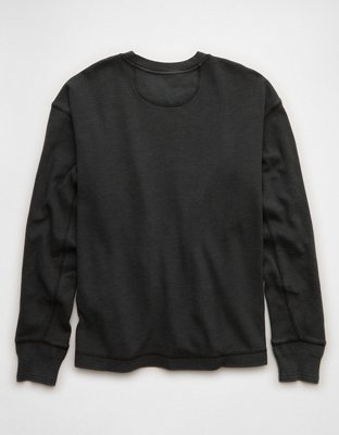 【BLACK】Washed thermal tee AE Boxy Washed Thermal Shirt | American Eagle