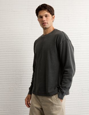 AE Boxy Washed Thermal Shirt | American Eagle