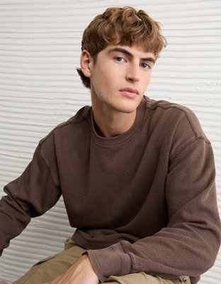 AE Boxy Washed Thermal Shirt