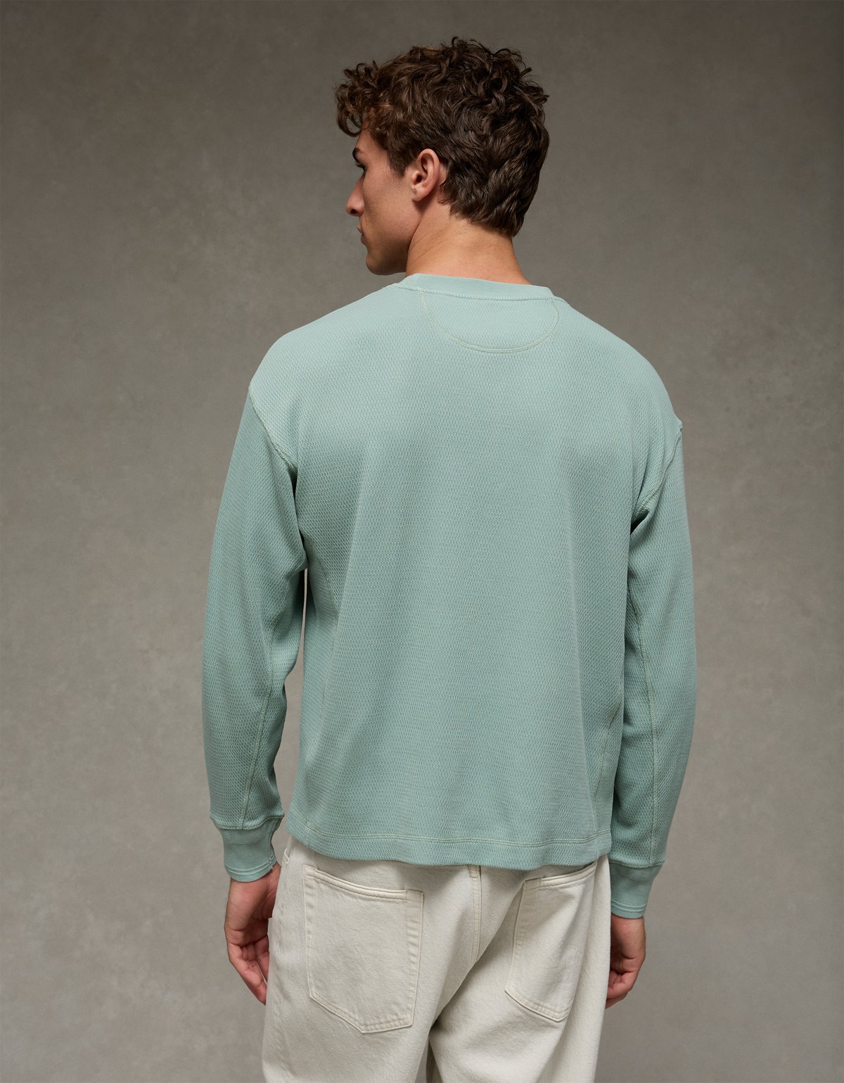 AE Boxy Washed Thermal Shirt - image 2