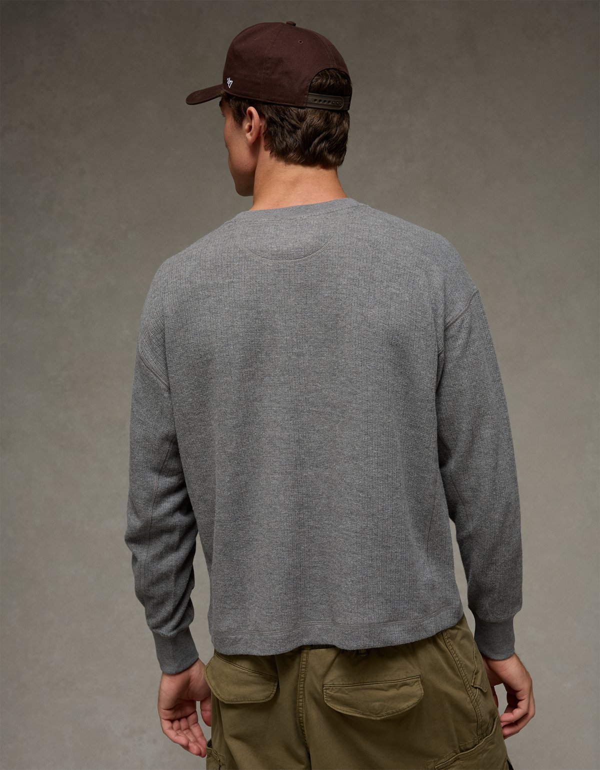 AE Boxy Washed Thermal Shirt - image 2