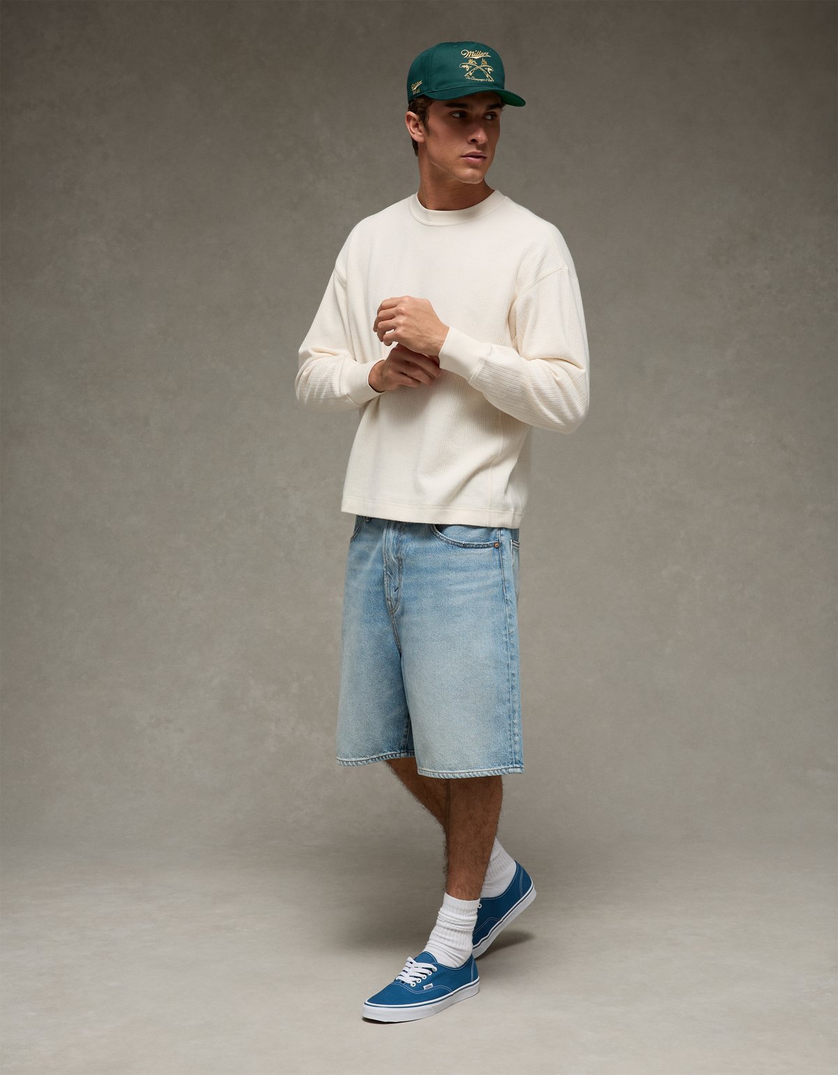 AE Boxy Washed Thermal Shirt - image 2