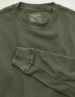 AE Boxy Fit Garment-Washed Thermal Shirt