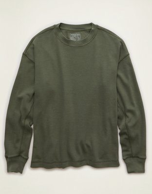 AE Boxy Fit Garment-Washed Thermal Shirt