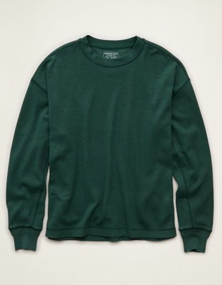 AE Boxy Fit Garment-Washed Thermal Shirt