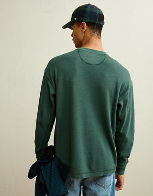 AE Boxy Fit Garment-Washed Thermal Shirt