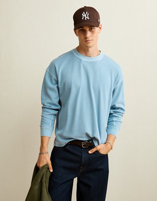 AE Boxy Fit Garment-Washed Thermal Shirt