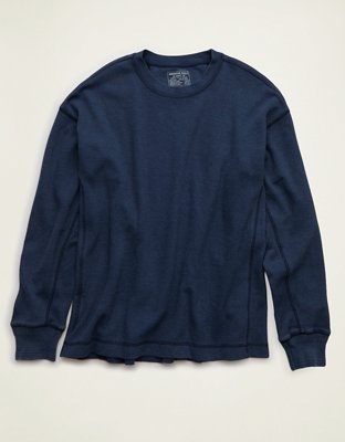 AE Boxy Fit Garment-Washed Thermal Shirt