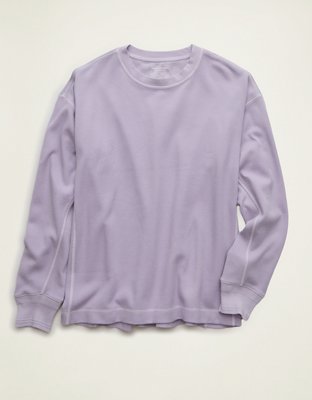 AE Boxy Fit Garment-Washed Thermal Shirt