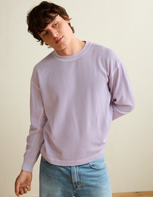 AE Boxy Fit Garment-Washed Thermal Shirt
