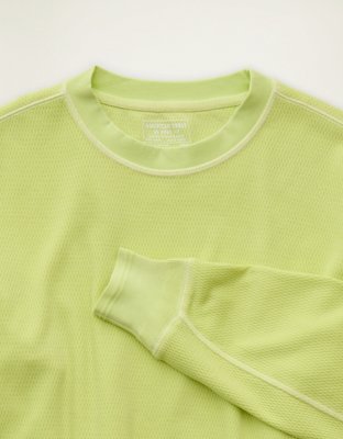 AE Boxy Fit Garment-Washed Thermal Shirt