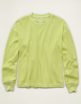 AE Boxy Fit Garment-Washed Thermal Shirt