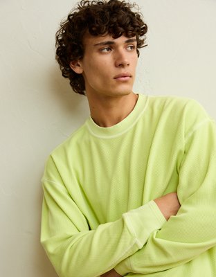 AE Boxy Fit Garment-Washed Thermal Shirt