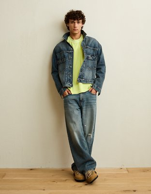 AE Boxy Fit Garment-Washed Thermal Shirt