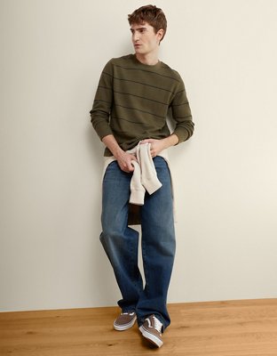 AE Long Sleeve Striped Thermal T-Shirt