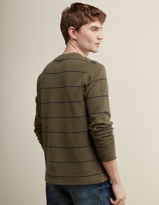 AE Long Sleeve Striped Thermal T-Shirt