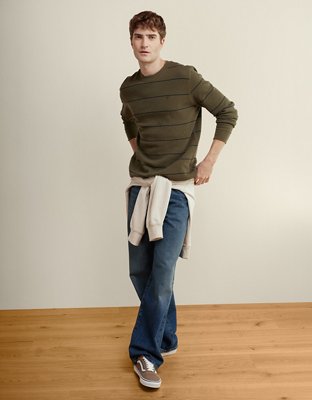 AE Long Sleeve Striped Thermal T-Shirt