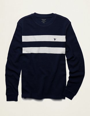 AE Long Sleeve Striped Thermal T-Shirt
