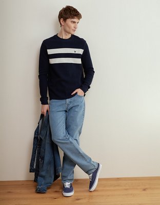 AE Long Sleeve Striped Thermal T-Shirt