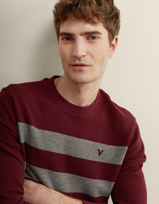 AE Long Sleeve Striped Thermal T-Shirt