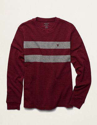 AE Long Sleeve Striped Thermal T-Shirt