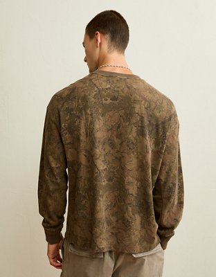 AE Boxy Fit Garment-Washed Thermal Shirt