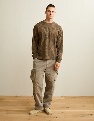 AE Boxy Fit Garment-Washed Thermal Shirt