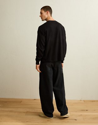 AE Boxy Fit Garment-Washed Thermal Shirt